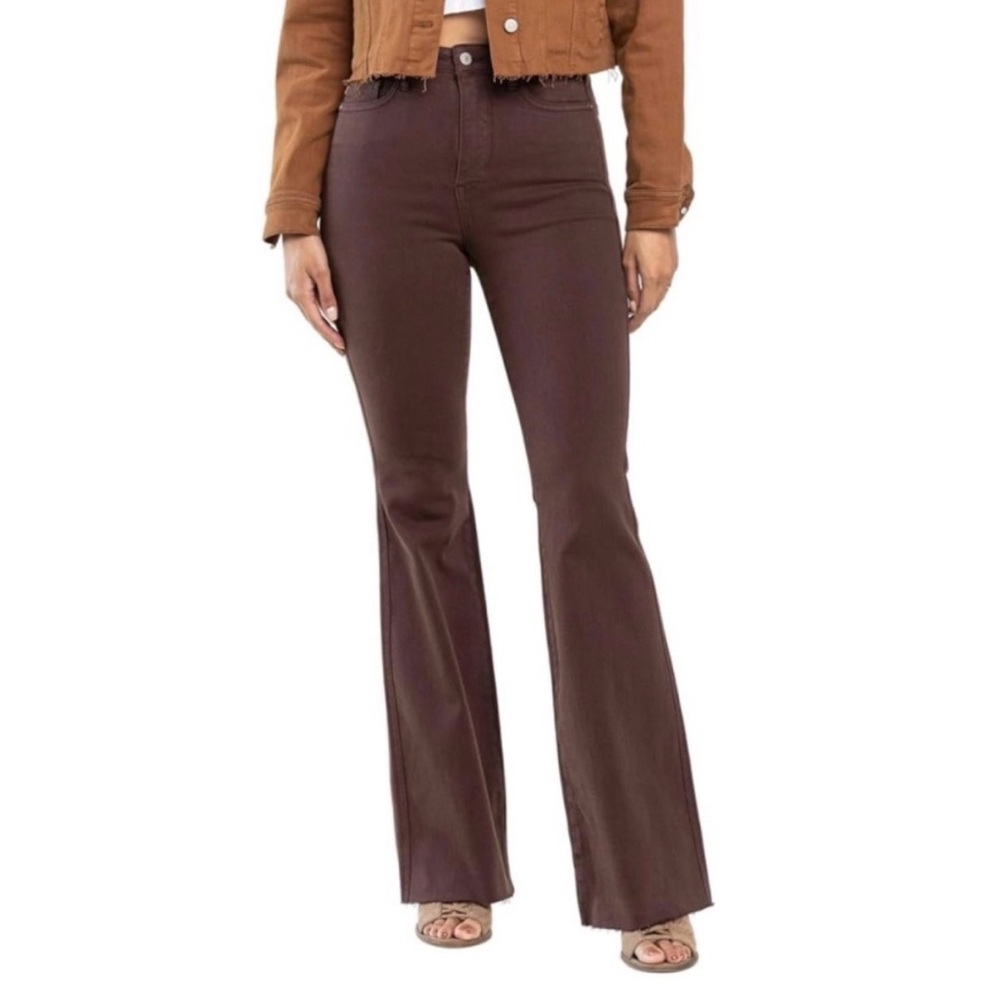 Judy Blue Women's Flare Jeans in Deep Brown